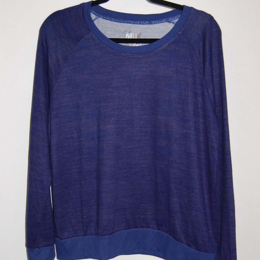 Muk Luks, NWT, indigo blue long sleeve tee